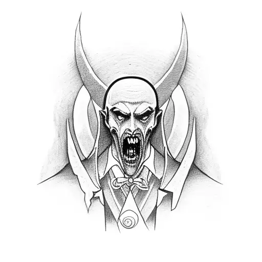 Dracula tattoo design idea