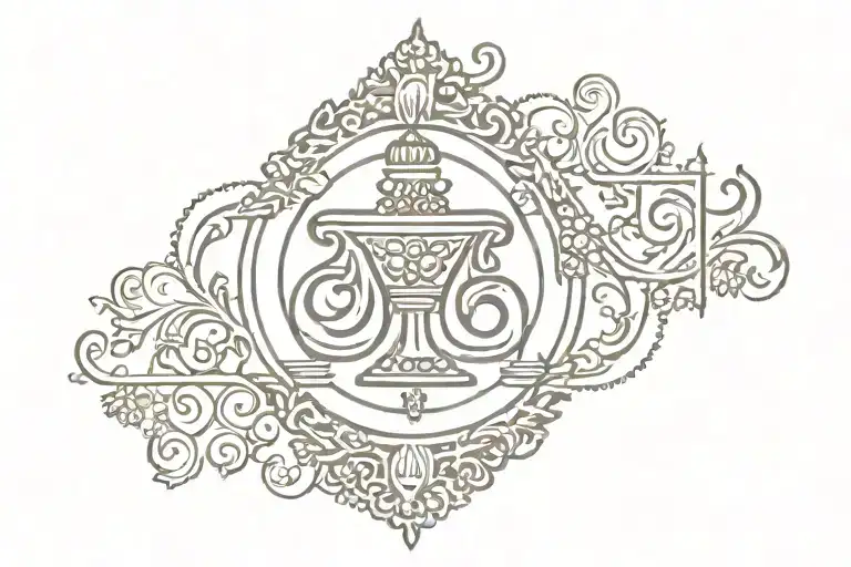 matr pitr devo bhav in hindi text tattoo design idea