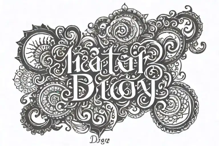 Matr pitr devo bhav in hindi text tattoo design idea