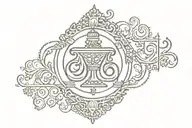 matr pitr devo bhav in hindi text tattoo design idea