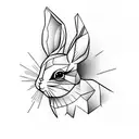 bunny oneline tattoo design idea