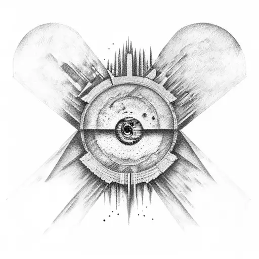 dark side of the moon's cover from pink floyd mixed with rocky moutains tattoo design idea