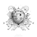 le petit prince boussole cerisier tattoo design idea