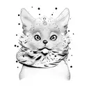 le petit prince boussole cerisier tattoo design idea