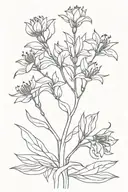 Crown black African tree red spider lily tattoo design idea