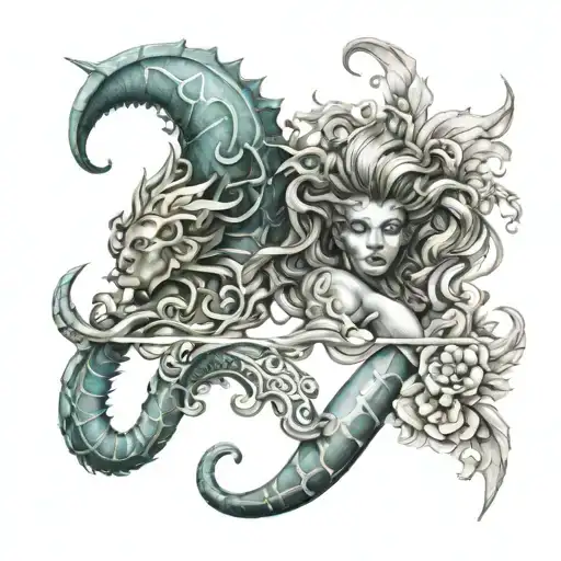 Gemini, Cancer, Aquarius tattoo design idea