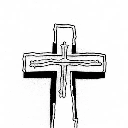 cross with Luke 10:19 inside tattoo design idea