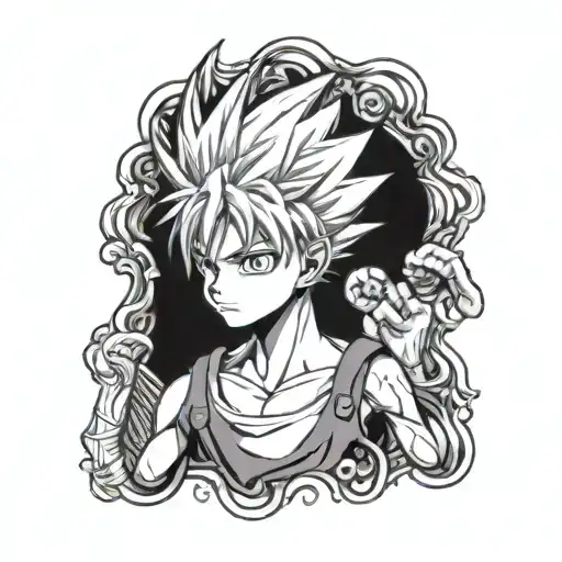 killua Hunter x hunter tattoo design idea