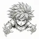 killua Hunter x hunter tattoo design idea