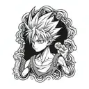 killua Hunter x hunter tattoo design idea