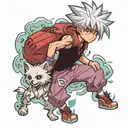 killua Hunter x hunter tattoo design idea