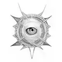 Words Orlæg and Wyrd on the fingers tattoo design idea