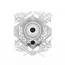 Words Orlæg and Wyrd on the fingers tattoo design idea