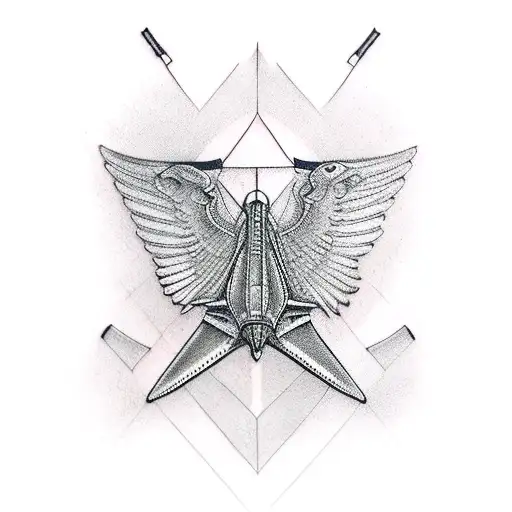 aeroplane tattoo design idea