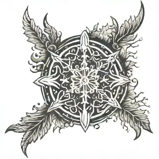 nordic helm of awe tattoo design idea