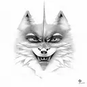 totem de zorro tattoo design idea