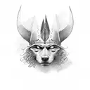 totem de zorro tattoo design idea