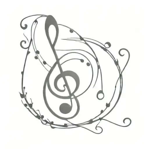 Music lover without music notes incorporated tattoo design idea