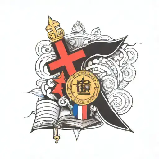 Incorporate a Christian cross with Bible verses and the Nigeria continent  tattoo design idea