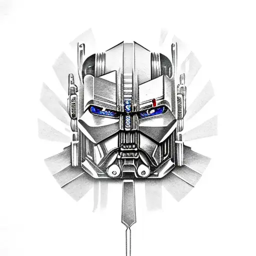 Optimus prime toy tattoo design idea