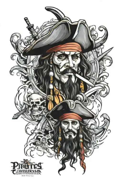 pirates of the Caribbean  tattoo design idea