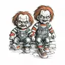 chucky and chuckie me vs me tattoo design idea