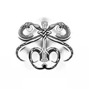 Saint Patrick killing snakes tattoo design idea