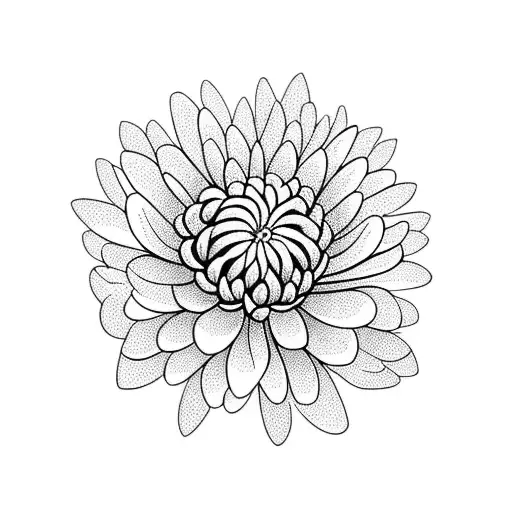 Chrysanthemum tattoo design idea