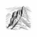 Seneca Rocks mountain  tattoo design idea