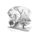 Seneca Rocks mountain  tattoo design idea