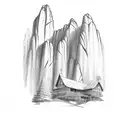 Seneca Rocks mountain  tattoo design idea