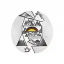 Seneca Rocks mountain in West Virginia within two triangles  tattoo design idea