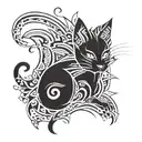 RedCrazyCat tattoo design idea
