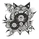RedCrazyCat tattoo design idea