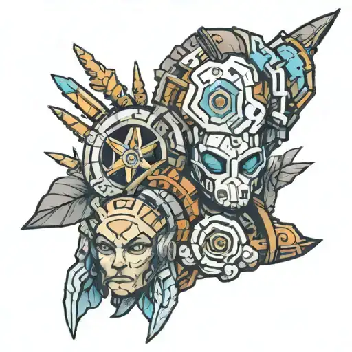 borderlands 2 theme tattoo design idea