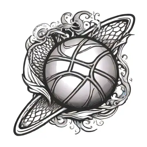 basketball tattoo design idea