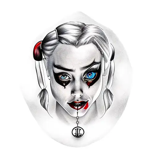 harley quinn tattoo design idea