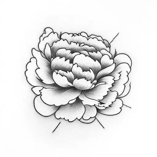 Peony, pagoda, daruma, omamori, bonsai tattoo design idea