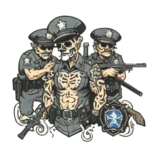 All cops are bestards tattoo design idea
