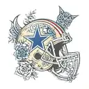 Dallas cowboys, Baylor bears, iowa Hawkeyes, Chicago cubs  tattoo design idea