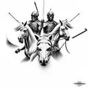 four horsemen of the apocalypse tattoo design idea