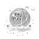 full sleev with a story to contain elements for family, basketball, god and kind person tattoo design idea