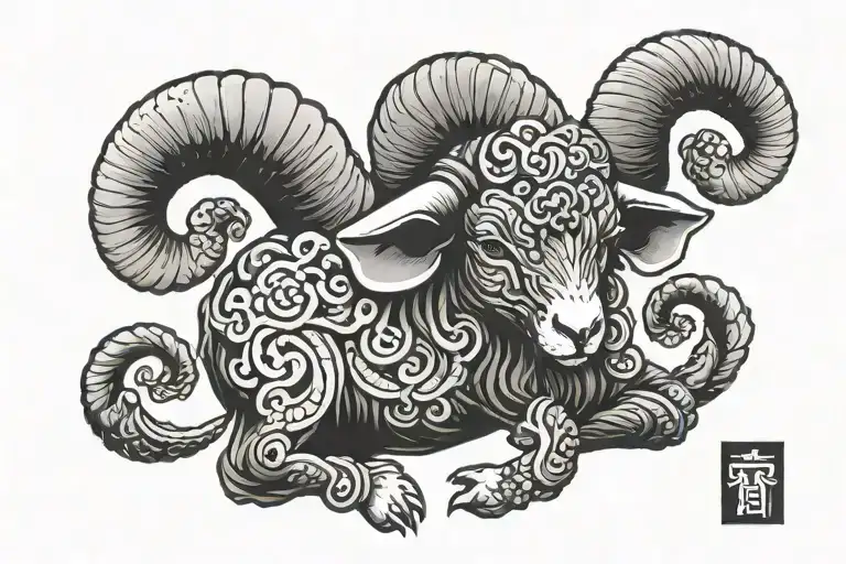Aries ram tattoo design idea