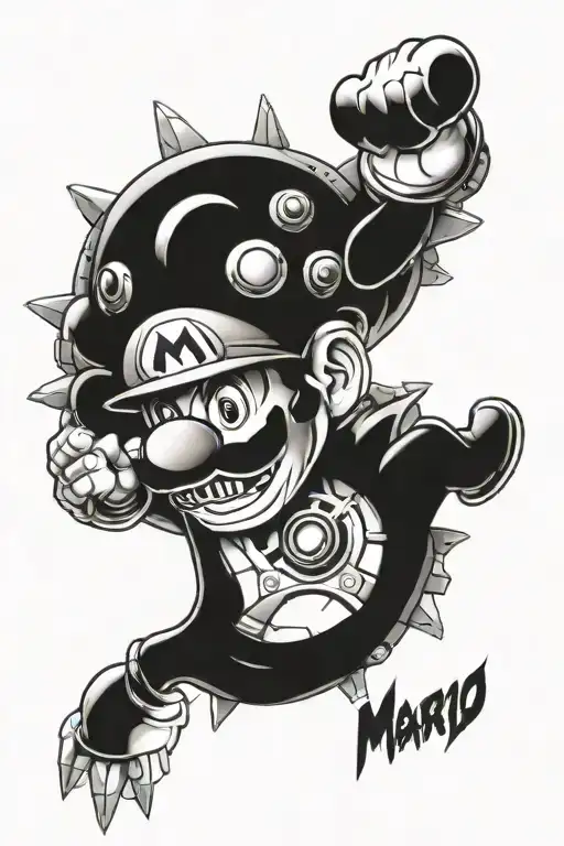 Mario tattoo design idea