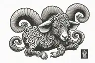 Aries ram tattoo design idea