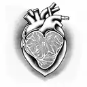 heart transplant tattoo design idea