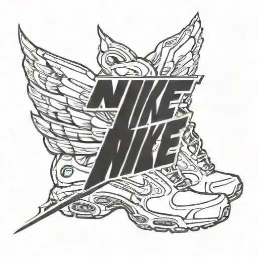 nike tn logo tattoo design idea