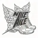 nike tn logo tattoo design idea