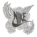 nike tn logo tattoo design idea