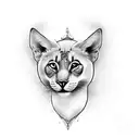 leone e donna tattoo design idea